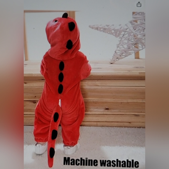 NWT Baby Dinasaur Animal Toddler Dress Up Onsie Costume Bunting 2 way zip - Picture 6 of 10